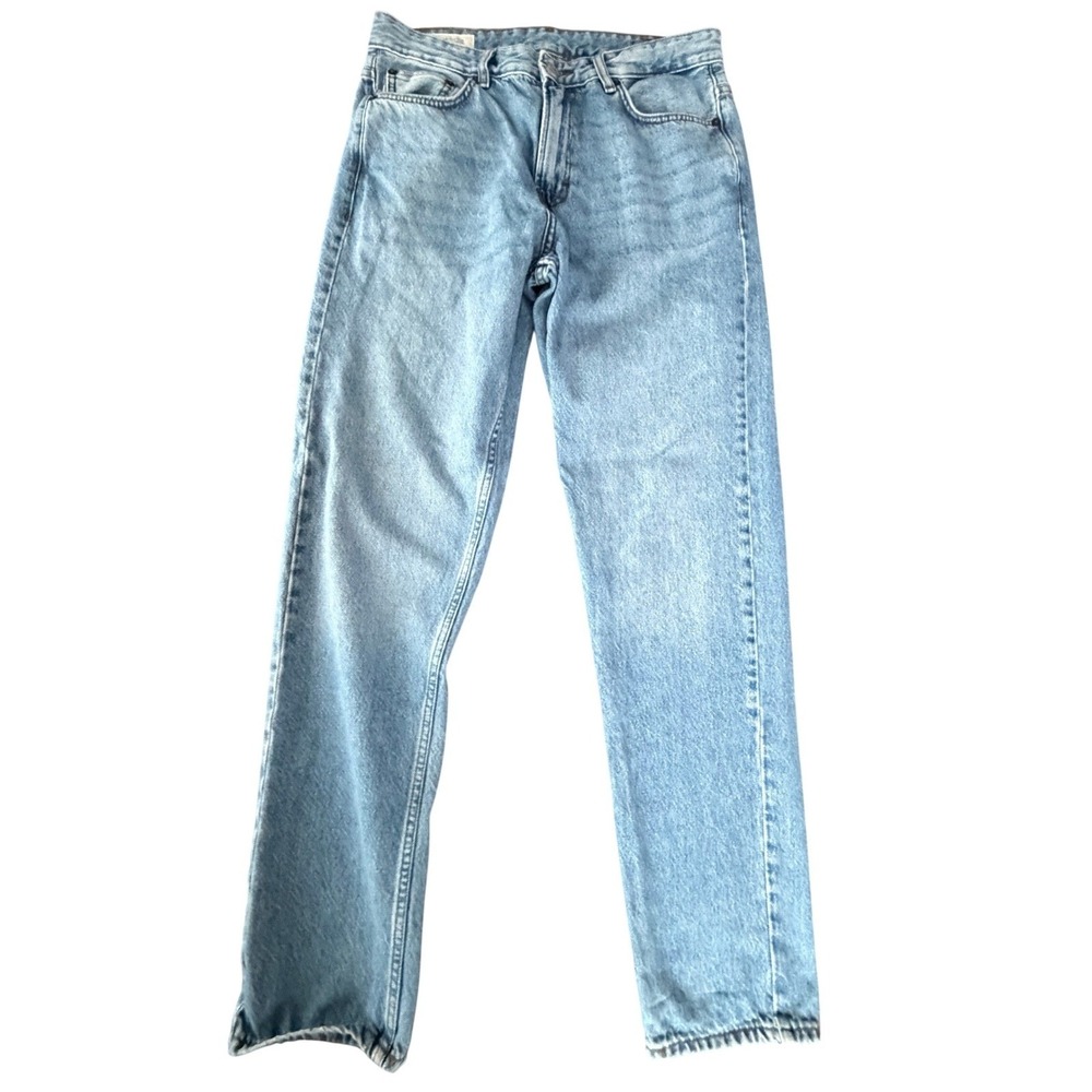 Zara Light Blue Straight Leg Jeans - Picture 2 of 7